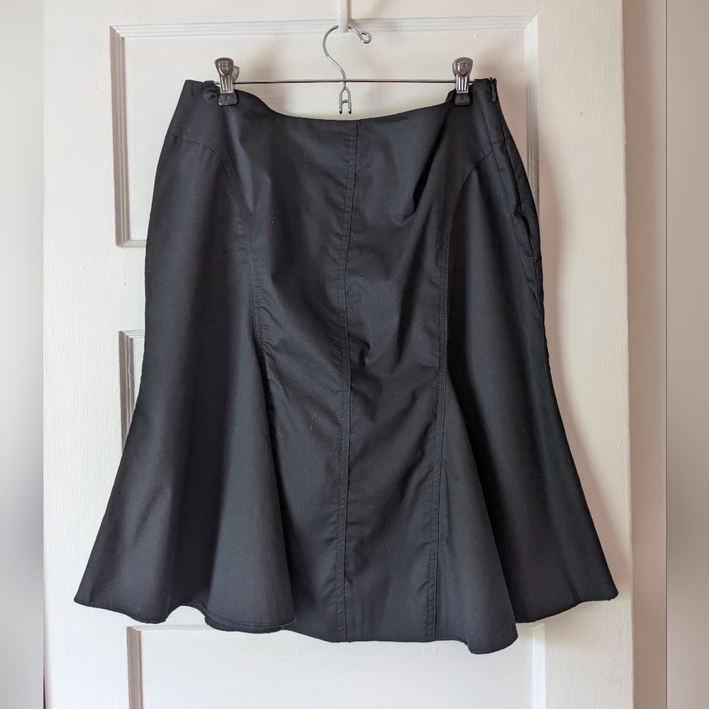 Classic Black A-Line Flared Skirt